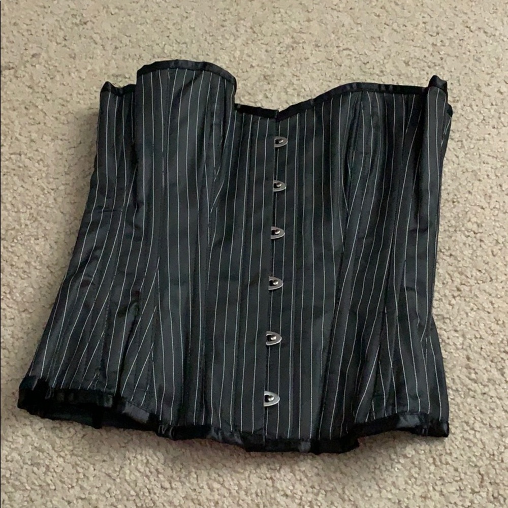Pinstripe corset